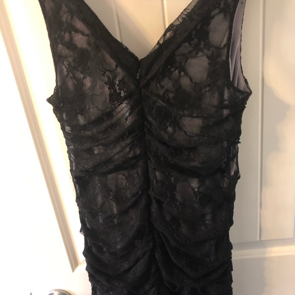 Express Short silver/black Sheer lace dress ~ Was just Too big for me to wear! - Picture 3 of 5